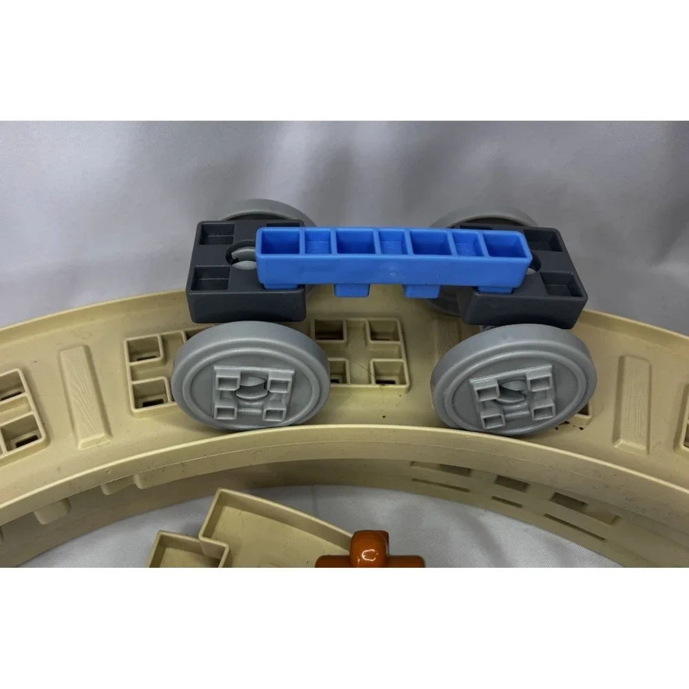 Little Tikes Waffle Blocks Lot Over 60 pc- Train Farm people, animals
